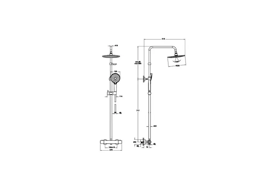 Artema Aquaheat Joy 220 Termostatik Duş Sistemi Krom A47200 - 4