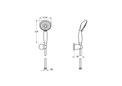 Artema Cozy 5F El Duşu Takımı Krom A45681 - 2