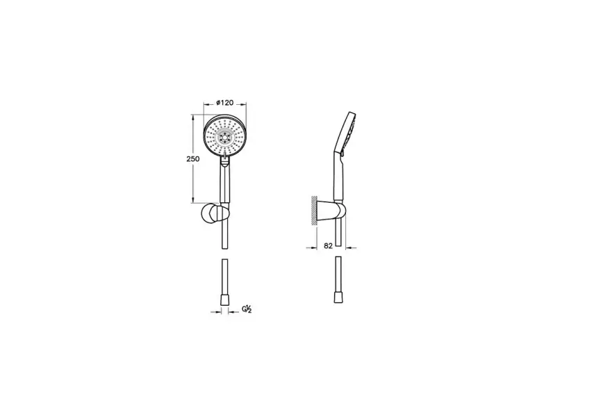 Artema Master Slot 3F El Duşu Takımı Krom A45690 - 2