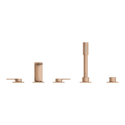 Grohe Allure 5 Delikli Küvet Bataryası, Fırçalı Bakır 25221DL1 - 2