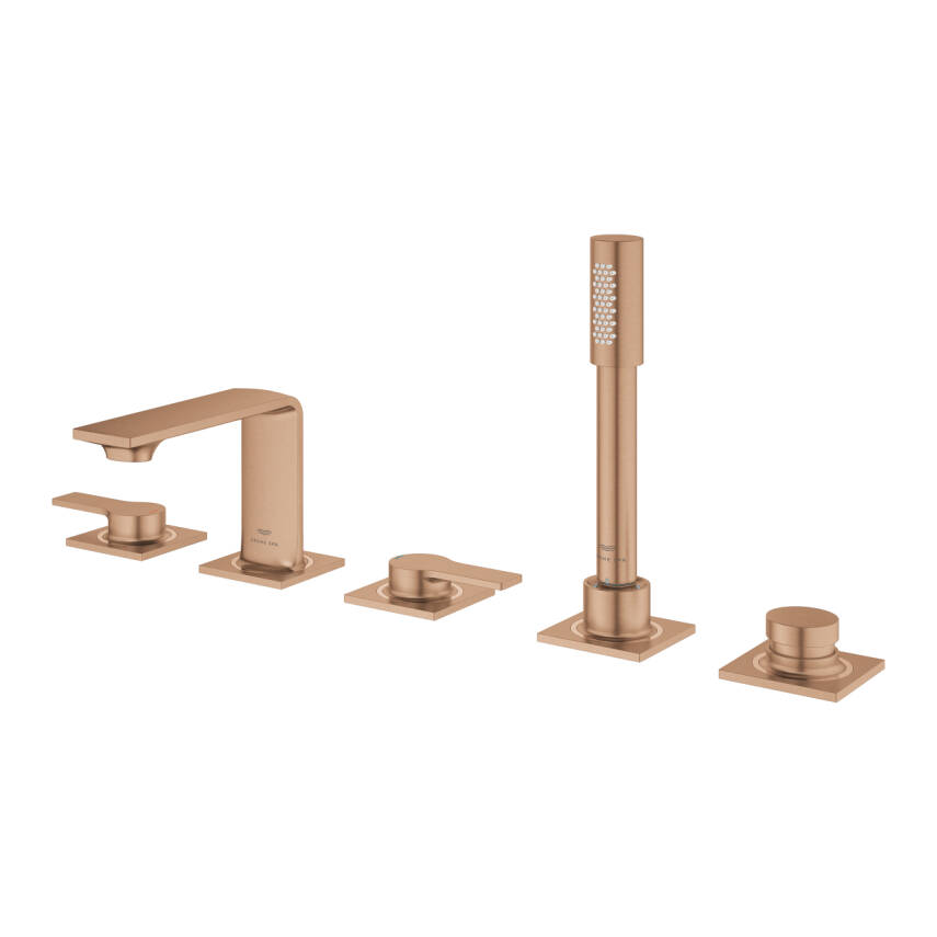 Grohe Allure 5 Delikli Küvet Bataryası, Fırçalı Bakır 25221DL1 - 3