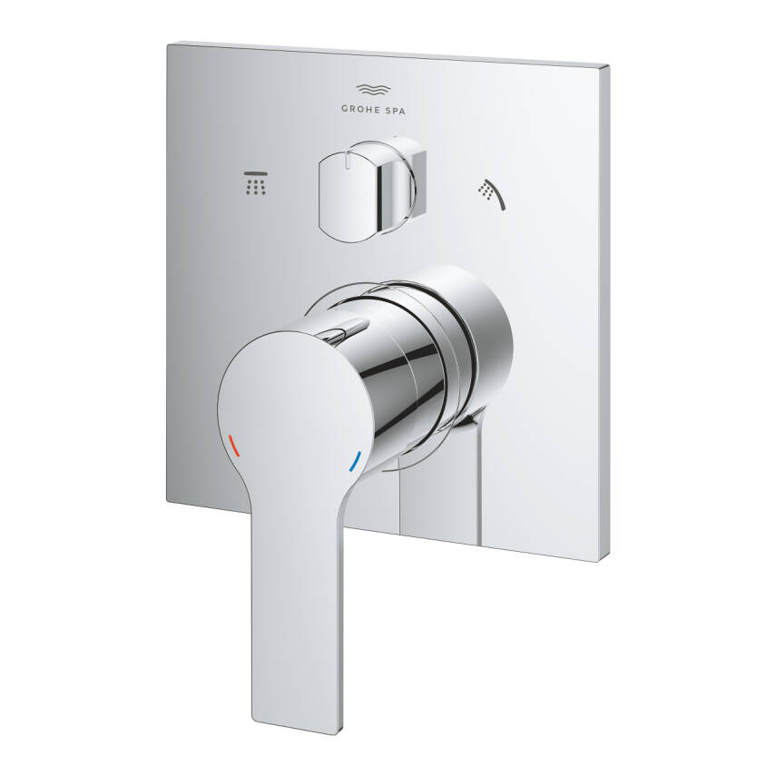 Grohe Allure Ankastre Banyo ve Duş Bataryası (Sıva Üstü Grubu), 3 Yollu Krom 29176001 - 1