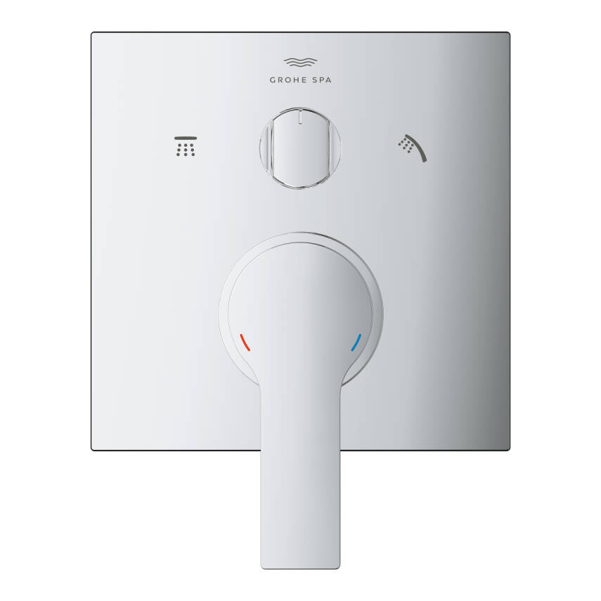 Grohe Allure Ankastre Banyo ve Duş Bataryası (Sıva Üstü Grubu), 3 Yollu Krom 29176001 - 2