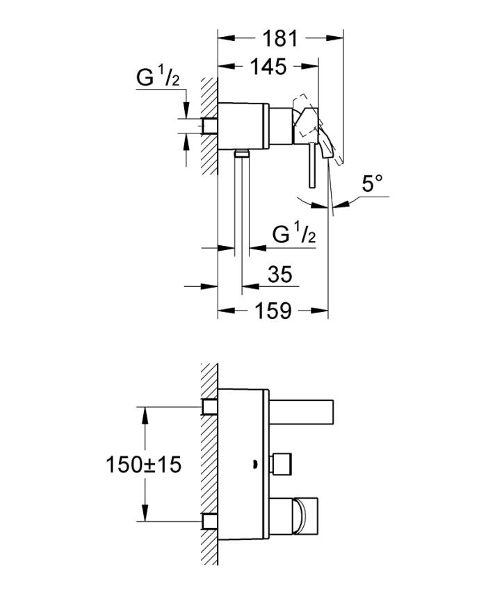 Grohe Allure Banyo Bataryası 32826000 - 2