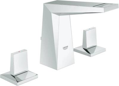 Grohe Allure Brilliant 3 Delikli Lavabodan Ankastre Lavabo Bataryası Sifon Kumandalı Krom 20342000 - 1