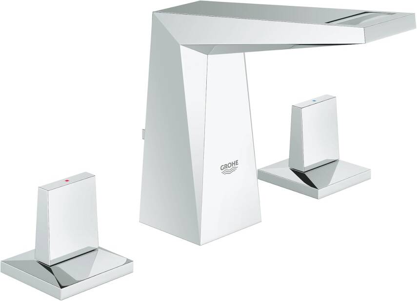 Grohe Allure Brilliant 3 Delikli Lavabodan Ankastre Lavabo Bataryası Sifon Kumandalı Krom 20342000 - 1