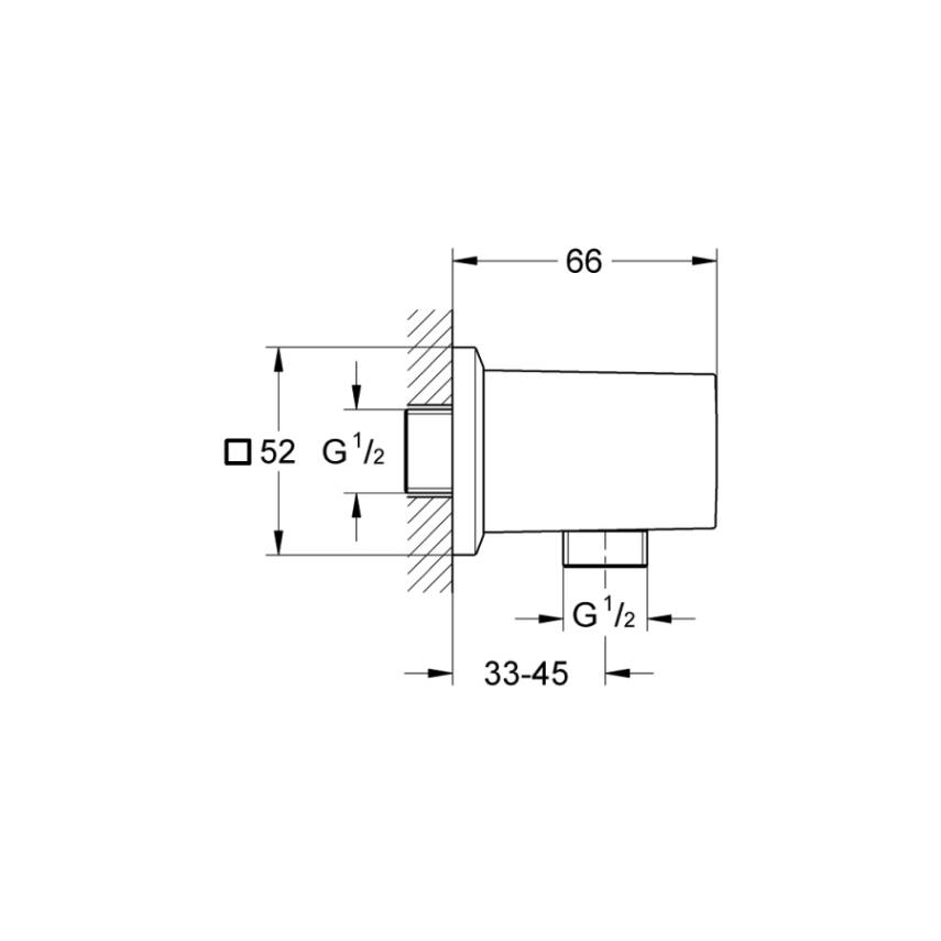 Grohe Allure Brilliant Duş Çıkış Dirseği, Paslanmaz Çelik 27707DC0 - 2