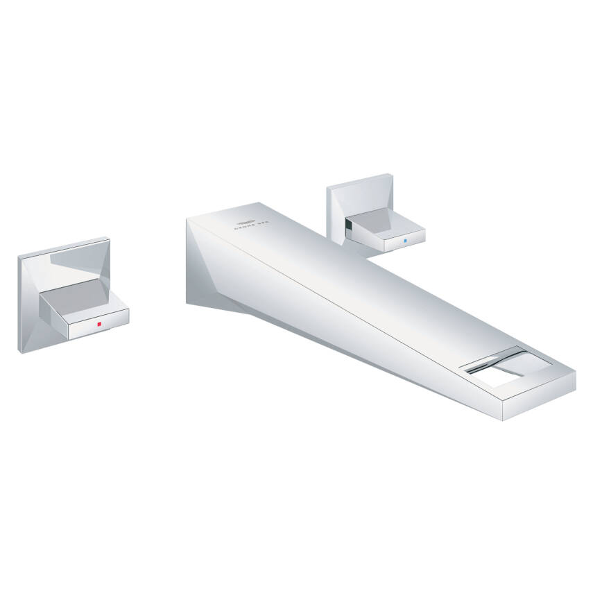 Grohe Allure Brilliant L-Boy, 3 Delikli Ankastre Lavabo Bataryası (Sıva Üstü Grubu) Krom 20629000 - 1