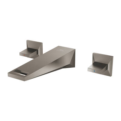 Grohe Allure Brilliant M-Boy, 3 Delikli Duvardan Ankastre Lavabo Bataryası (Sıva Üstü Grubu), Fırçalı Sert Grafit 20628AL0 - 2