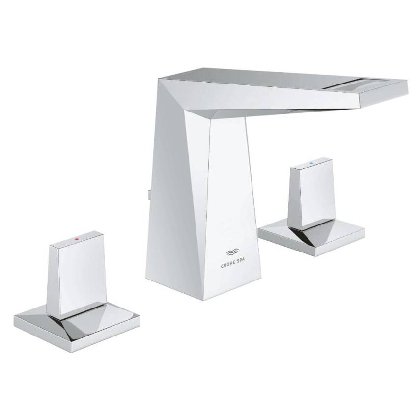 Grohe Allure Brilliant M-Boy, 3 Delikli Lavabodan Ankastre Lavabo Bataryası, Sifon Kumandalı Krom 20626000 - 1