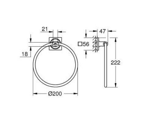 Grohe Allure Halka Havluluk, Fırçalı Altın 40339GN1 - 3