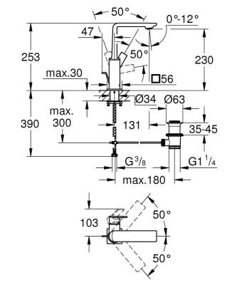 Grohe Allure Lavabo Bataryası Sifon Kumandalı Fırçalı Bakır 32146DL1 - 5