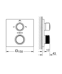 Grohe Allure New Termostatik Dış Gövde Rapido Banyo Fırçalı Altın 19446GN2 - 4