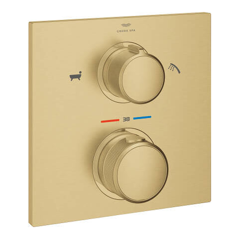 Grohe Allure New Termostatik Dış Gövde Rapido Banyo Fırçalı Altın 19446GN2 - 1