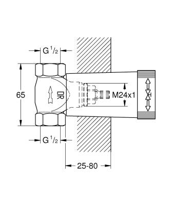 Grohe Ankastre Stop Valf İçin İç Gövde 1/2 29800000 - 2