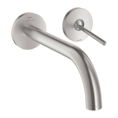 Grohe Atrio 2 Delikli Ankastre Lavabo Bataryası, (Sıva Üstü Grubu), Paslanmaz Çelik 29406DC0 - 1