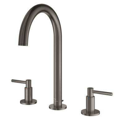 Grohe Atrio 3 Delikli Ankastre Lavabo Bataryası, Sifon Kumandalı, Fırçalı Sert Grafit 20649AL0 - 2