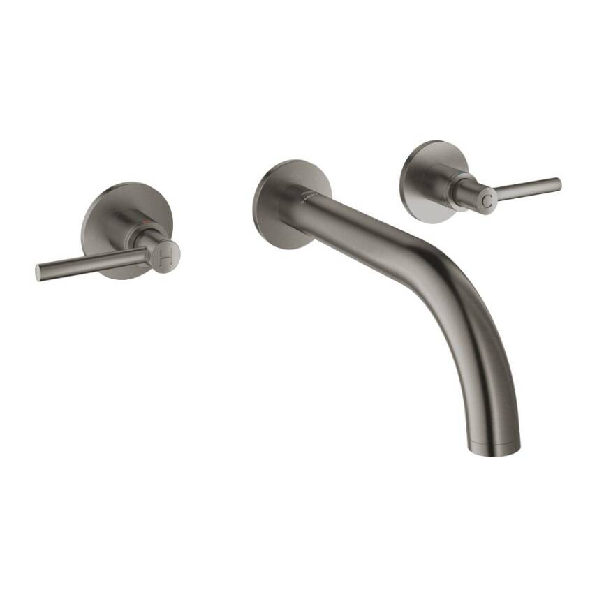 Grohe Atrio 3 Delikli Ankastre Lavabo Bataryası (Sıva Üstü Grubu), Fırçalı Sert Grafit 20662AL0 - 1
