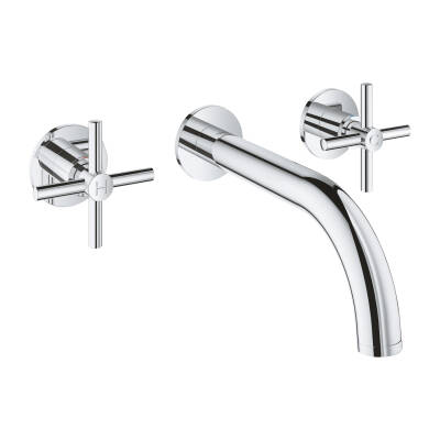 Grohe Atrio 3 Delikli Duvardan Ankastre Lavabo Bataryası (Sıva Üstü Grubu) Krom 20661000 - 1