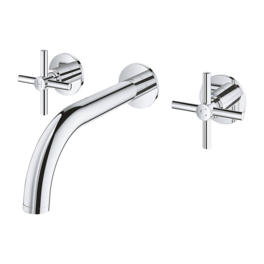 Grohe Atrio 3 Delikli Duvardan Ankastre Lavabo Bataryası (Sıva Üstü Grubu) Krom 20661000 - 2