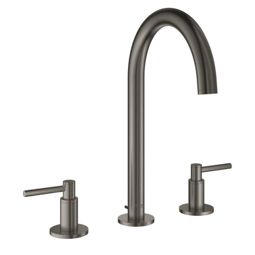 Grohe Atrio 3 Delikli Lavabo Bataryası Fırçalı Sert Grafit 20009AL3 - 1