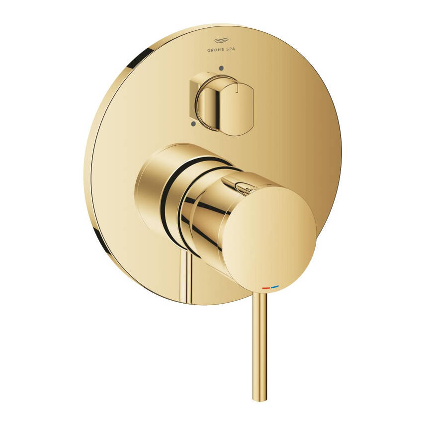 Grohe Atrio Ankastre Banyo/Duş Bataryası (Sıva Üstü Grubu), 3 Yollu, Parlak Altın 24356GL0 - 1