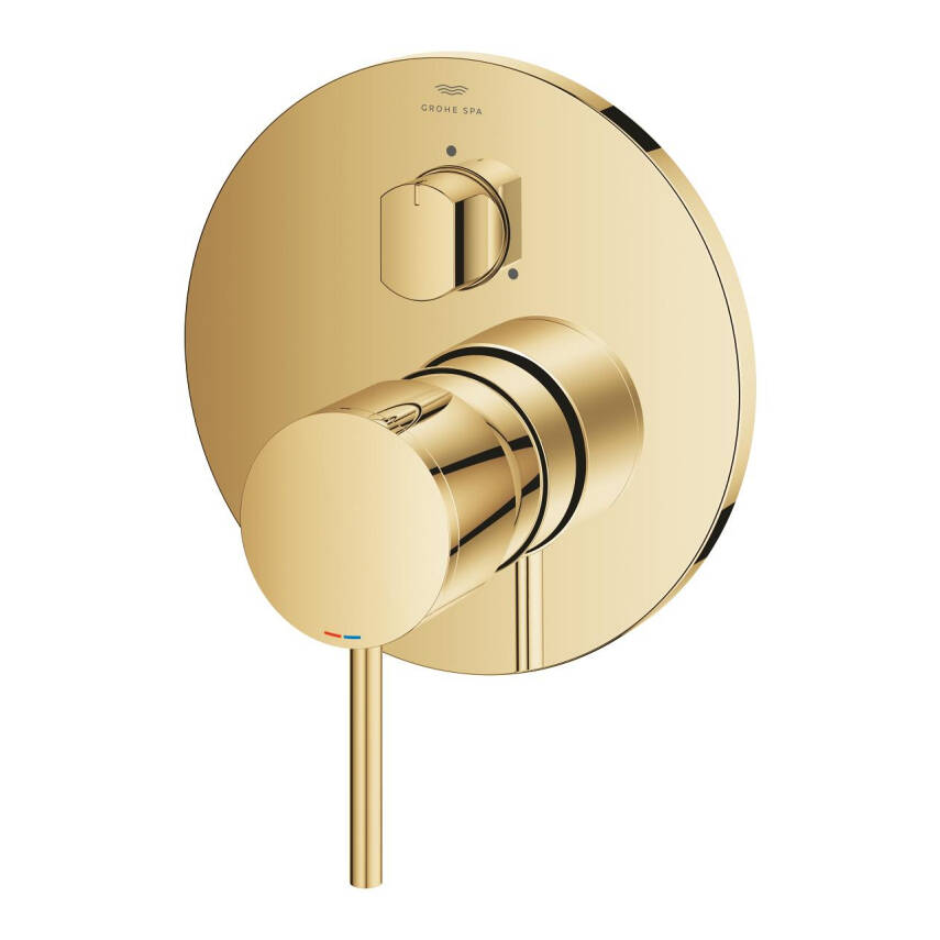 Grohe Atrio Ankastre Banyo/Duş Bataryası (Sıva Üstü Grubu), 3 Yollu, Parlak Altın 24356GL0 - 3