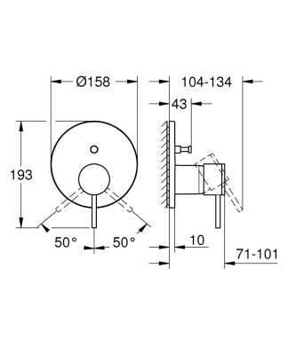 Grohe Atrio Ankastre Banyo/Duş Bataryası (Sıva Üstü Grubu) Altın 24355GL0 - 4