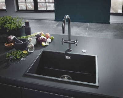 Grohe Atrio Eviye Bataryası Fırçalı Sert Grafit 30362AL0 - 2