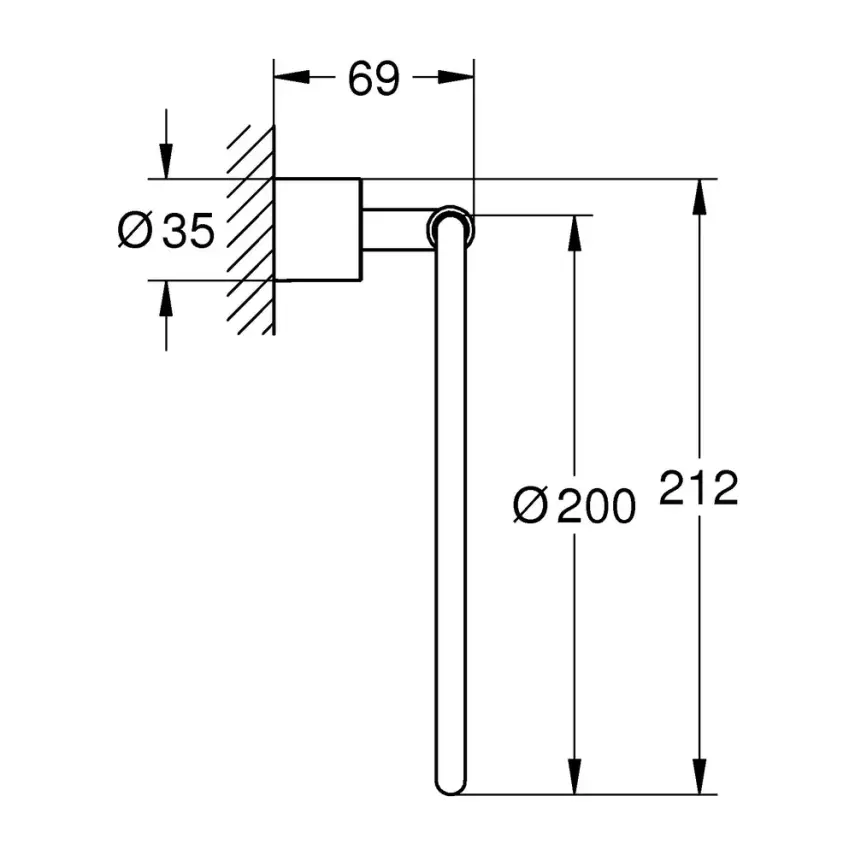 Grohe Atrio Halka Havluluk, Fırçalı Bakır 40887DL0 - 2