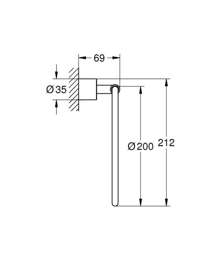 Grohe Atrio Halka Havluluk, Parlak Bakır 40887DA0 - 3
