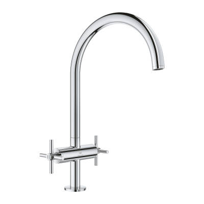 Grohe Atrio Kuğu Borulu Eviye Bataryası Krom 30609000 - 1