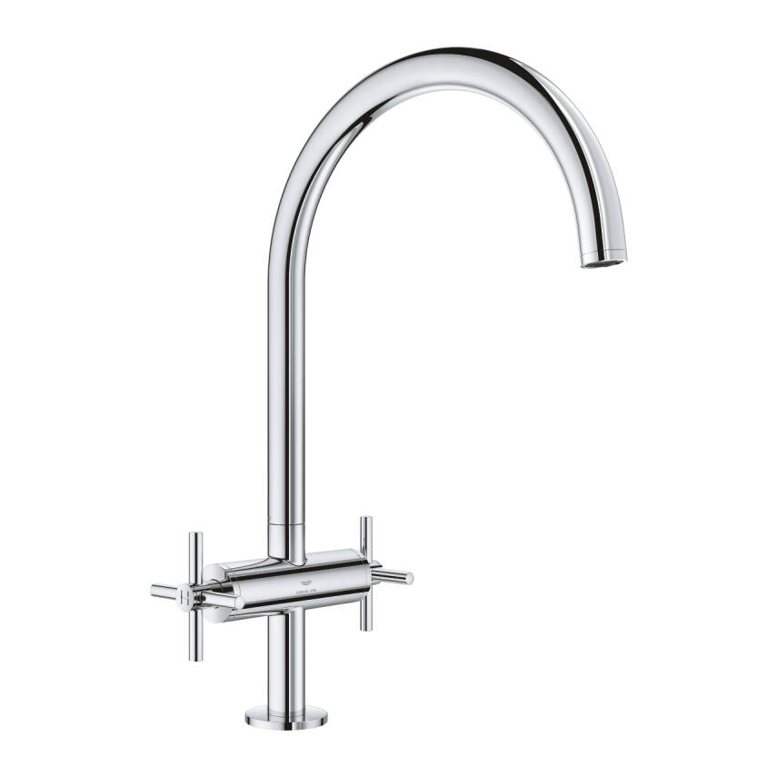 Grohe Atrio Kuğu Borulu Eviye Bataryası Krom 30609000 - 1