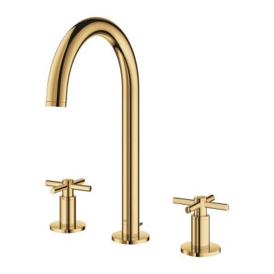 Grohe Atrio 3 Delikli Ankastre Lavabo Bataryası, Sifon Kumandalı, Parlak Altın 20649GL0 - 2