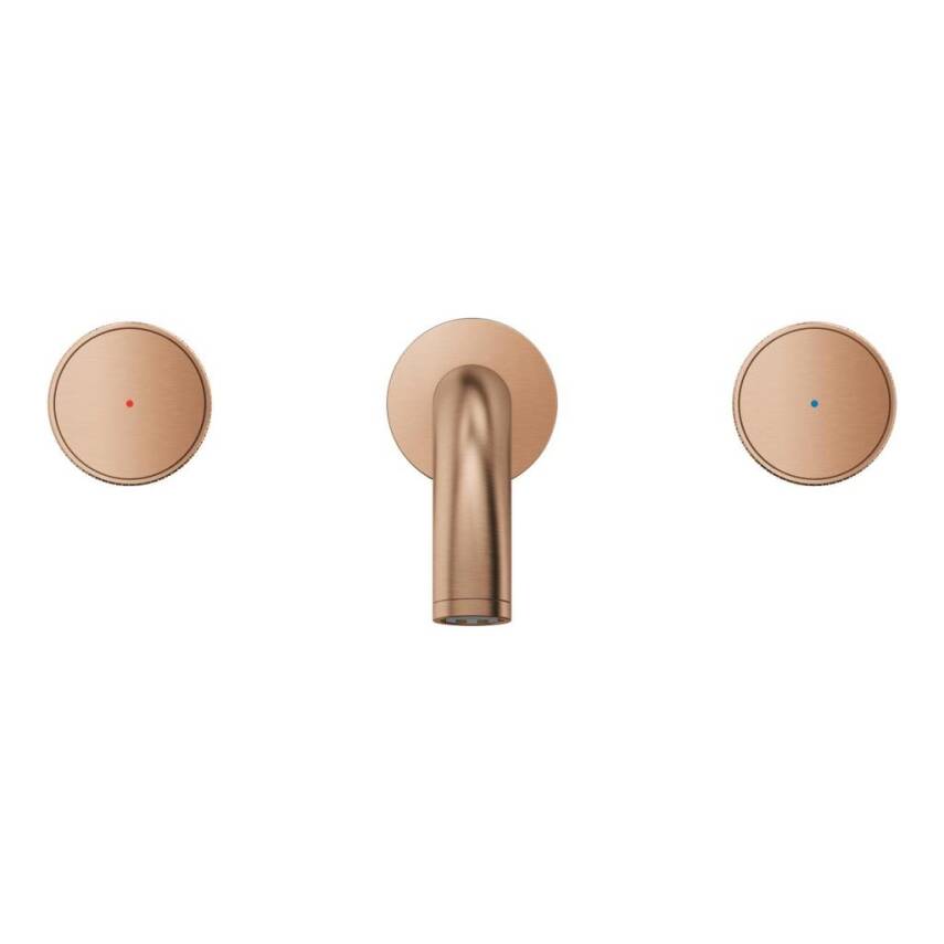 Grohe Atrio Private Collection 3 Delikli Ankastre Lavabo Bataryası (Sıva Üstü Grubu) Fırçalı Bakır 20589DL0 - 2