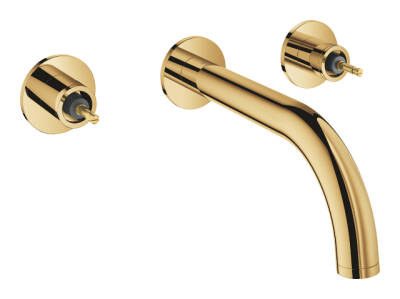 Grohe Atrio Private Collection 3 Delikli Ankastre Lavabo Bataryası (Sıva Üstü Grubu) Parlak Altın 20587GL0 - 1