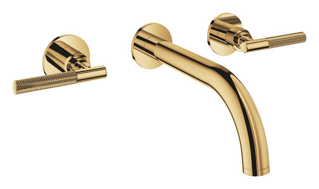 Grohe Atrio Private Collection 3 Delikli Ankastre Lavabo Bataryası (Sıva Üstü Grubu) Parlak Altın 20587GL0 - 3