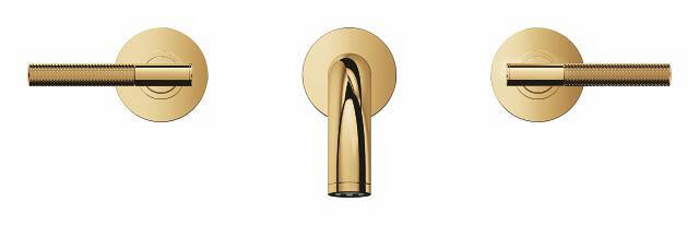 Grohe Atrio Private Collection 3 Delikli Ankastre Lavabo Bataryası (Sıva Üstü Grubu) Parlak Altın 20587GL0 - 5