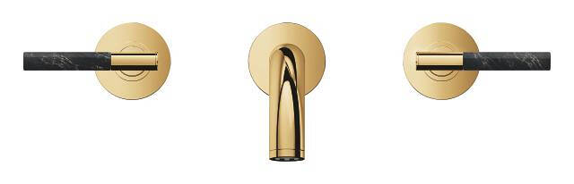 Grohe Atrio Private Collection 3 Delikli Ankastre Lavabo Bataryası (Sıva Üstü Grubu) Parlak Altın 20587GL0 - 9
