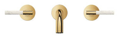Grohe Atrio Private Collection 3 Delikli Ankastre Lavabo Bataryası (Sıva Üstü Grubu) Parlak Altın 20587GL0 - 13
