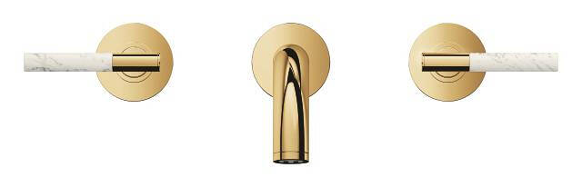 Grohe Atrio Private Collection 3 Delikli Ankastre Lavabo Bataryası (Sıva Üstü Grubu) Parlak Altın 20587GL0 - 13