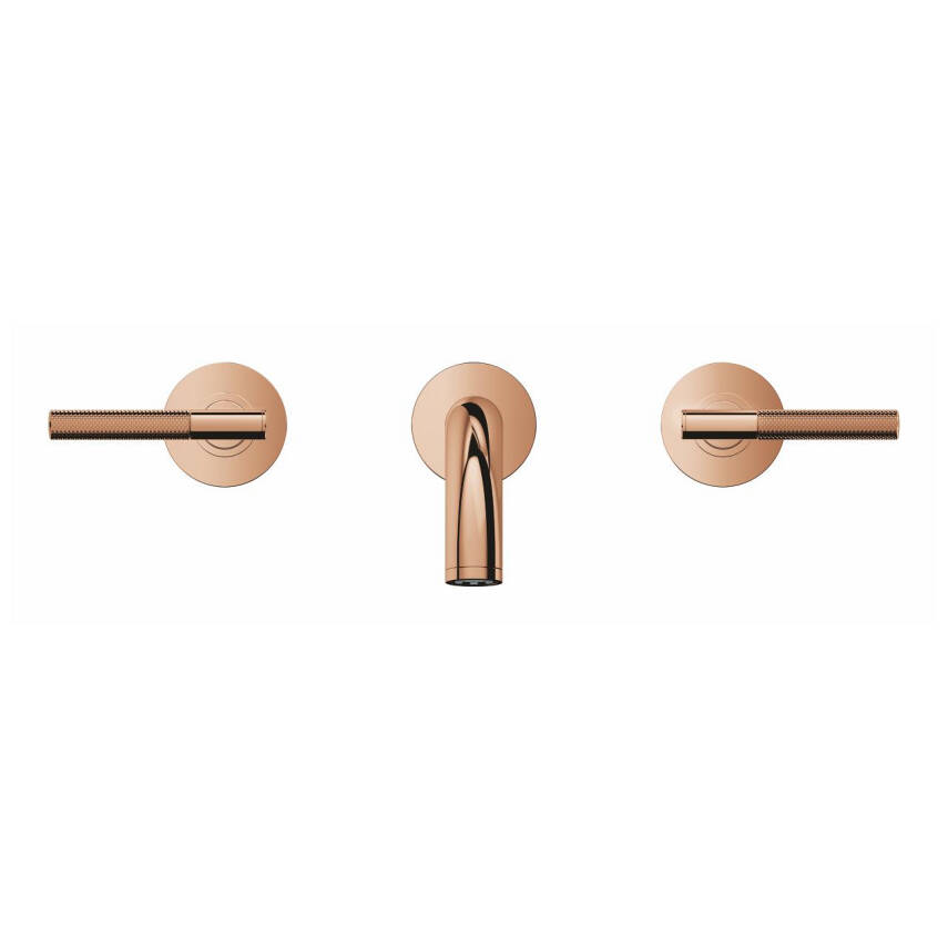 Grohe Atrio Private Collection 3 Delikli Ankastre Lavabo Bataryası (Sıva Üstü Grubu) Parlak Bakır 20587DA0 - 5