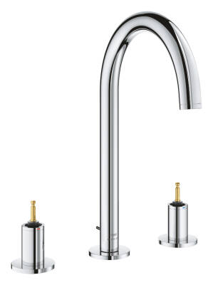 Grohe Atrio Private Collection 3 Delikli Ankastre Sifon Kumandalı Lavabo Bataryası (L-Boy) Krom 20593000 - 1
