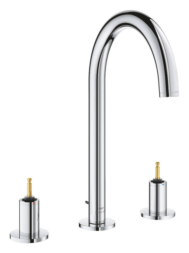 Grohe Atrio Private Collection 3 Delikli Ankastre Sifon Kumandalı Lavabo Bataryası (L-Boy) Krom 20593000 - 1