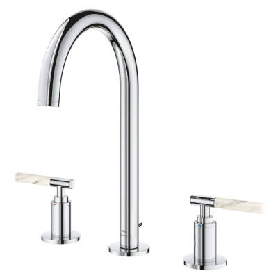Grohe Atrio Private Collection 3 Delikli Ankastre Sifon Kumandalı Lavabo Bataryası (L-Boy) Krom 20593000 - 14