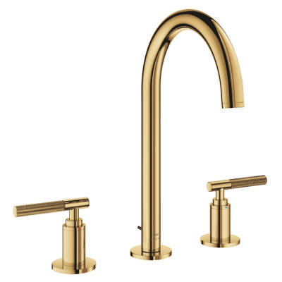Grohe Atrio Private Collection 3 Delikli Ankastre Sifon Kumandalı Lavabo Bataryası (L-Boy), Parlak Altın 20593GL0 - 3