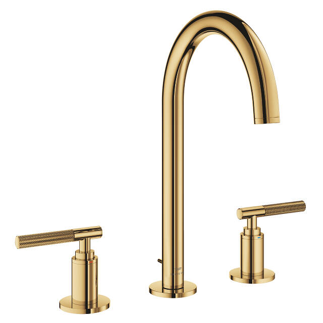 Grohe Atrio Private Collection 3 Delikli Ankastre Sifon Kumandalı Lavabo Bataryası (L-Boy), Parlak Altın 20593GL0 - 3