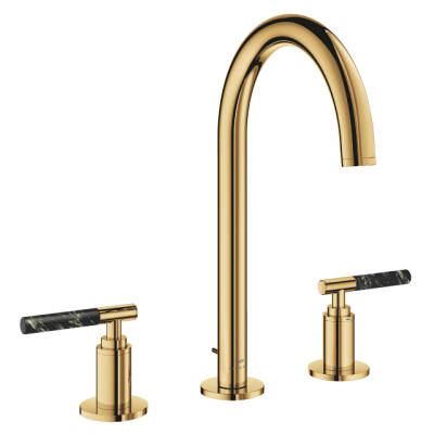 Grohe Atrio Private Collection 3 Delikli Ankastre Sifon Kumandalı Lavabo Bataryası (L-Boy), Parlak Altın 20593GL0 - 7