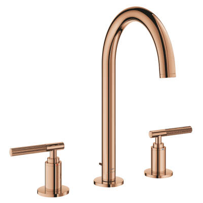 Grohe Atrio Private Collection 3 Delikli Ankastre Sifon Kumandalı Lavabo Bataryası (L-Boy), Parlak Bakır 20593DA0 - 3