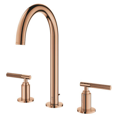 Grohe Atrio Private Collection 3 Delikli Ankastre Sifon Kumandalı Lavabo Bataryası (L-Boy), Parlak Bakır 20593DA0 - 6